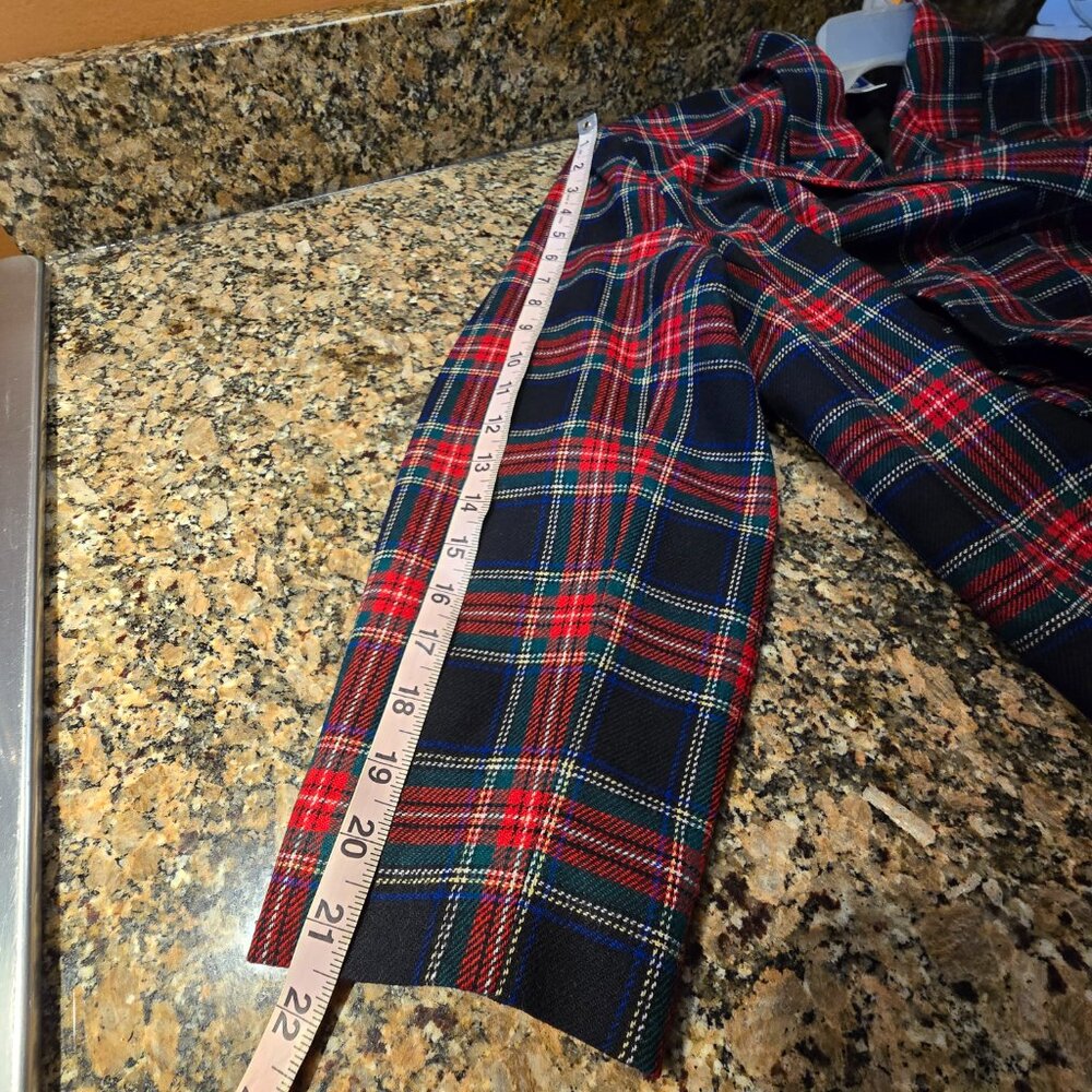 Vintage Pendleton Plaid Wool Blazer, EUC, Size 14, Red Black Green Blue - Picture 7 of 11
